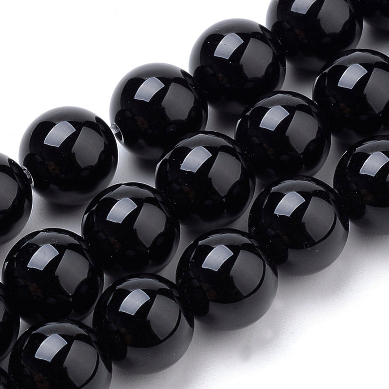 Obsidian naturlig, 8 mm, 1 sträng (14007(