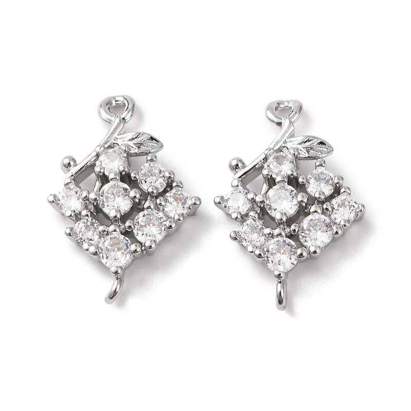 Connector med Cubic Zirconia, 1 st (14056)