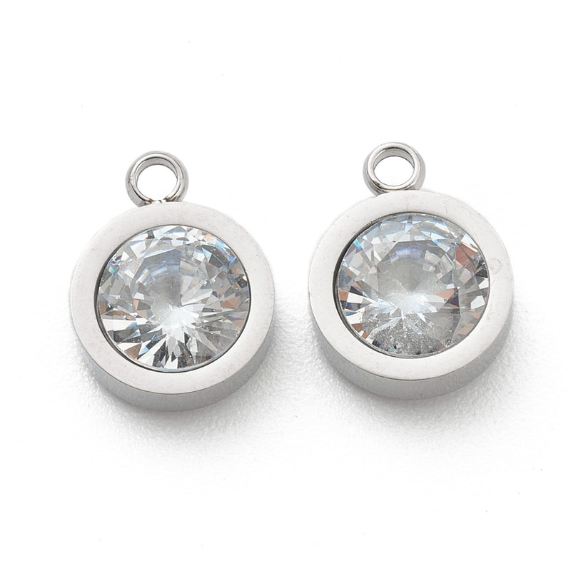 Hänge, rundel, rostfritt stål, 12x9x4 mm, 1 st (14134)