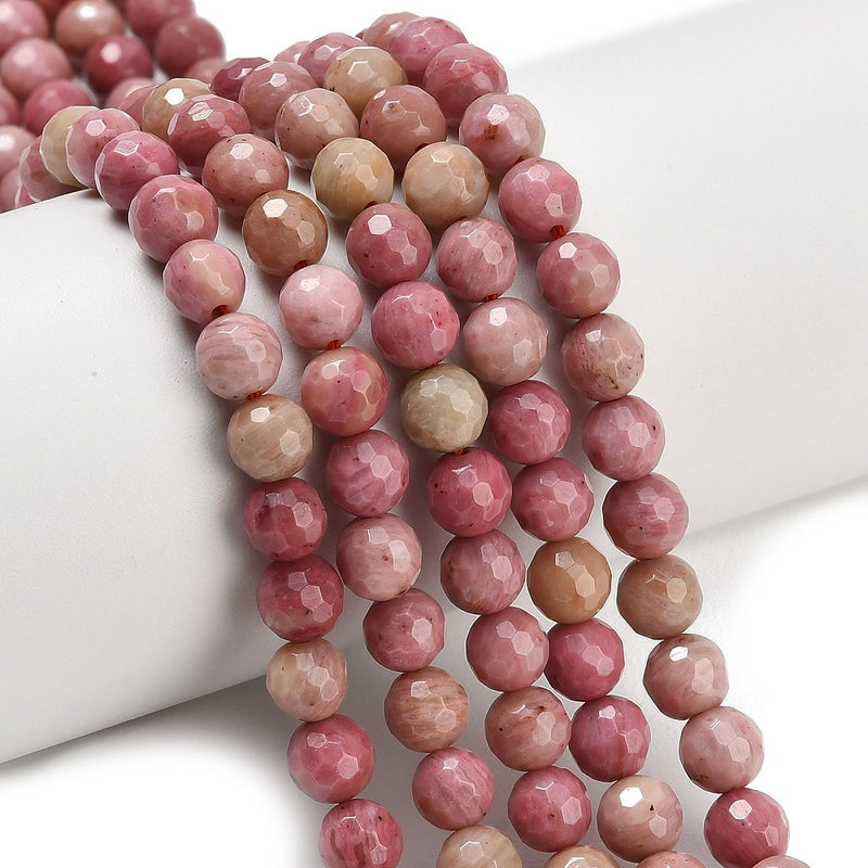 Rodonite facetterad 6 mm, 1 sträng (14141)