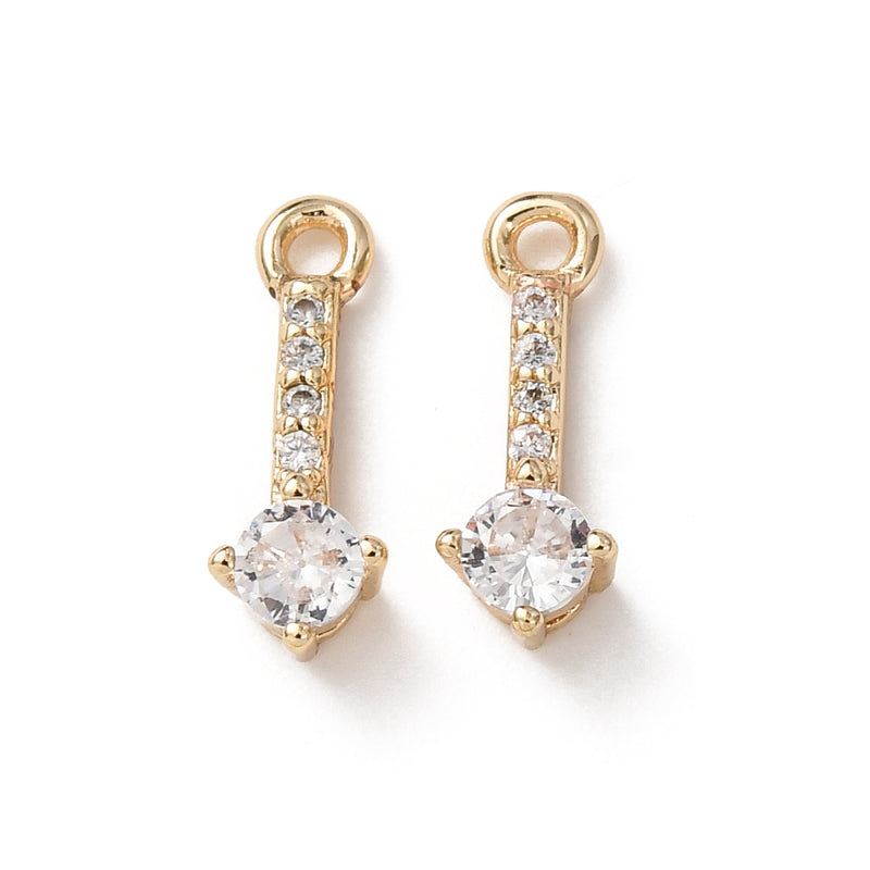 Hänge cubic zirconia, guld, 1 st (14185)