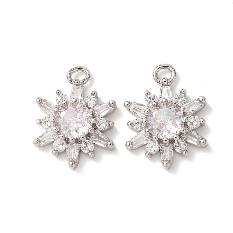 Stjärna hänge, cubic zirconia, 1 st, (14190)