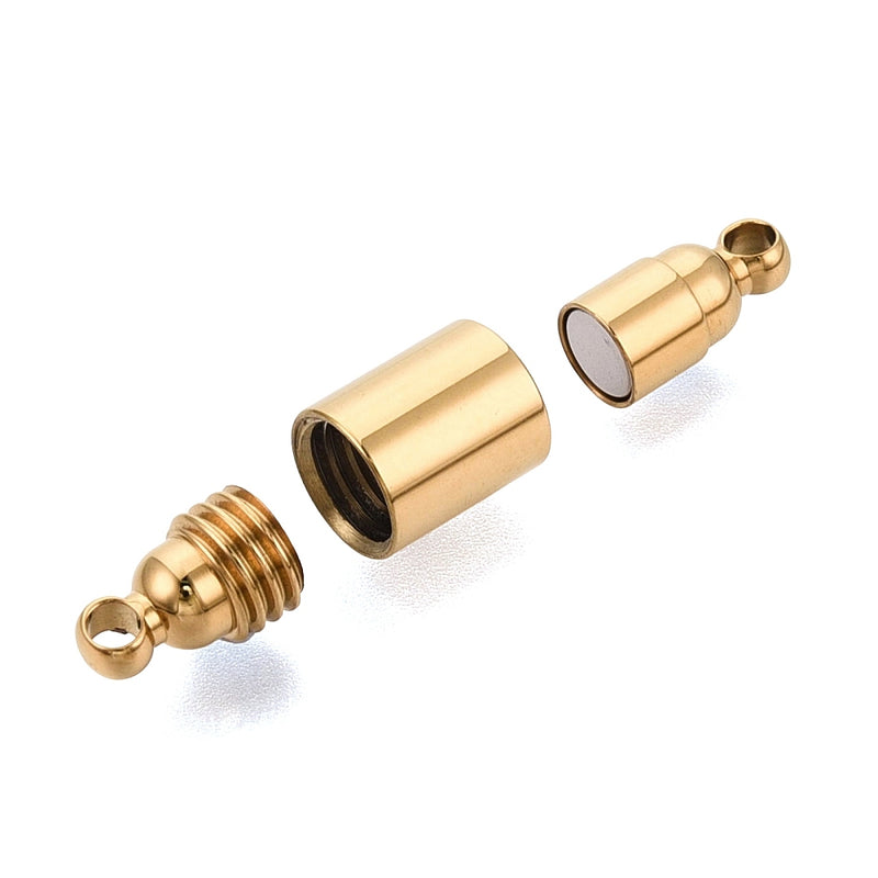 Magnetlås, rostfritt stål, guld, 22 x 8 mm, 1 st (14191)