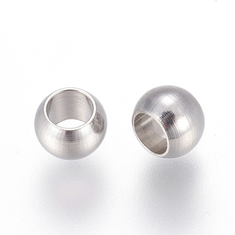 Pärla, Rostfritt stål, 5x3,5 mm, 50 st (14228)