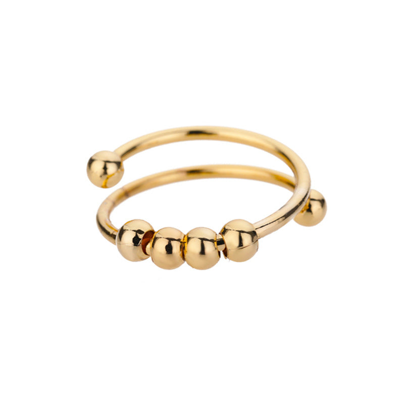 Stressring, Rostfritt stål, guld, 1 st (14231))