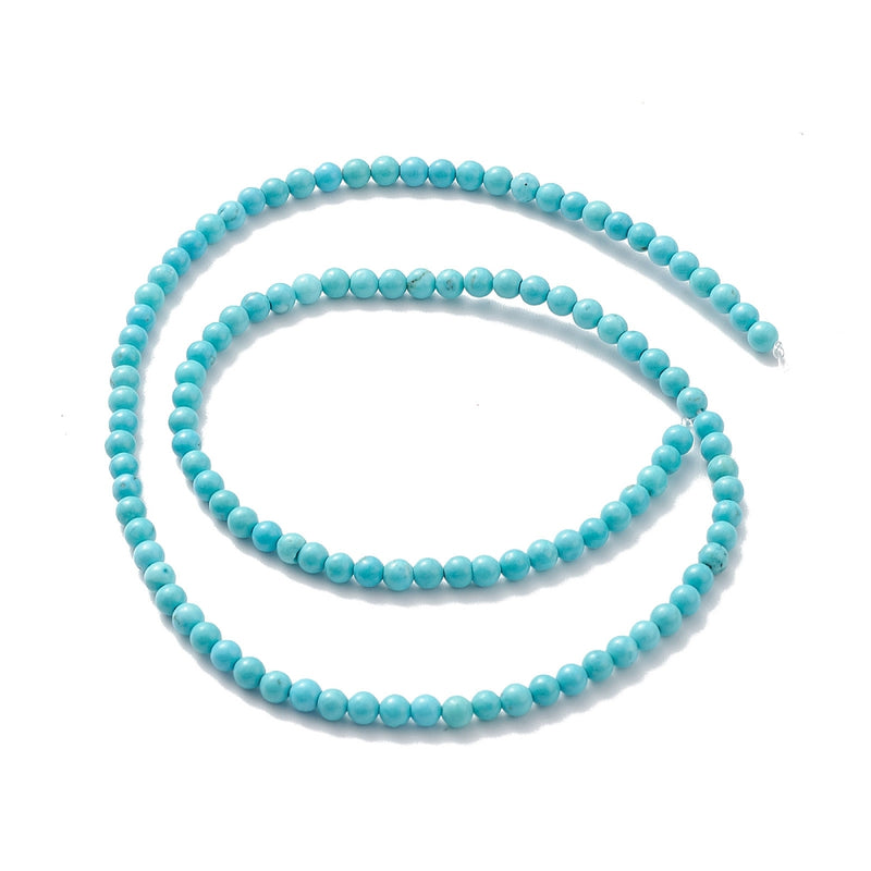 Howlite naturlig, 3-4 mm, 1 sträng (14249)