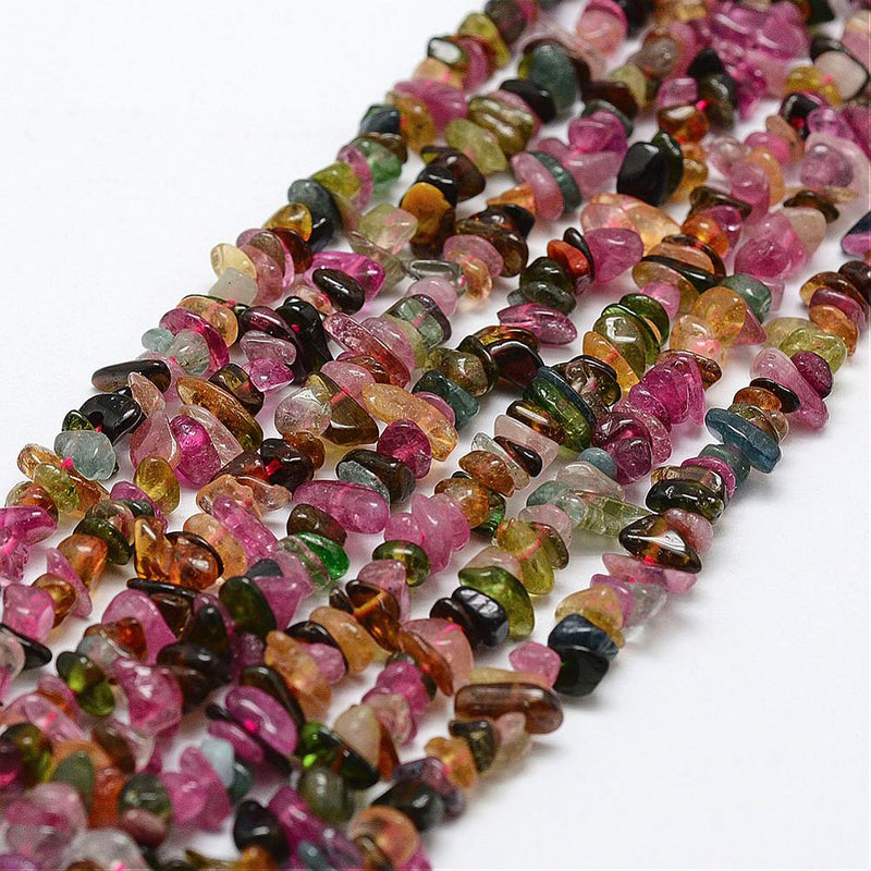 Tourmaline chips, 4-13x3-13-1-4 mm, 1 sträng (14257)