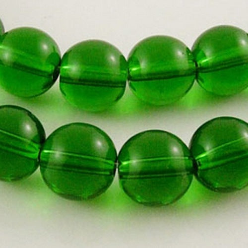 Glas, grön, 4 mm, 1 sträng (14260)