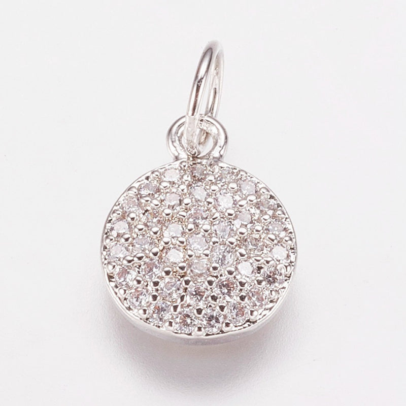 Hänge med Cubic Zirconia, 10x8x2 mm, 1 st (14329)