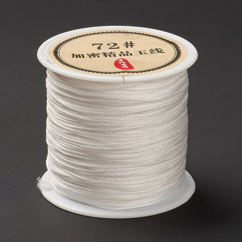 Nylontråd, vit, 0,8 mm, 1 rulle (14331)