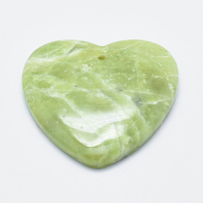 Naturligt Peridot hjärta, 38x39x6 mm,1st (14337)