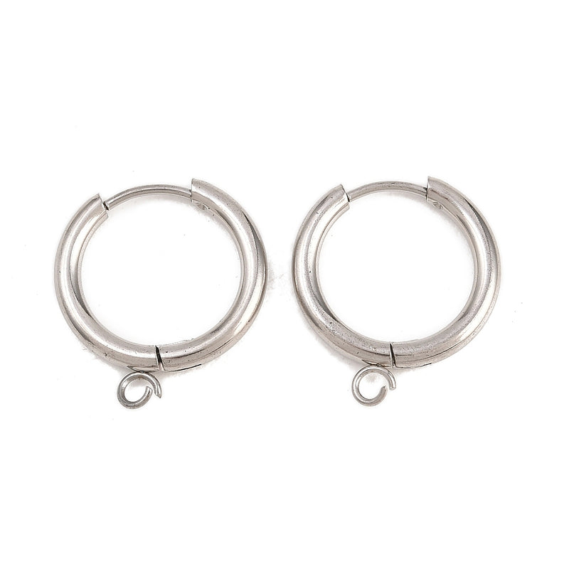 Creol med  ögla för berlock, 316 kirurgiskt stål, 19,5x2,5 mm, 1 par (14381)