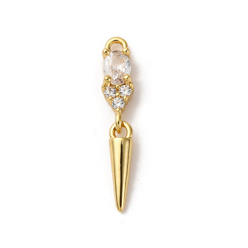 Hänge med Cubic Zirconia, guld, 1 st (14450)