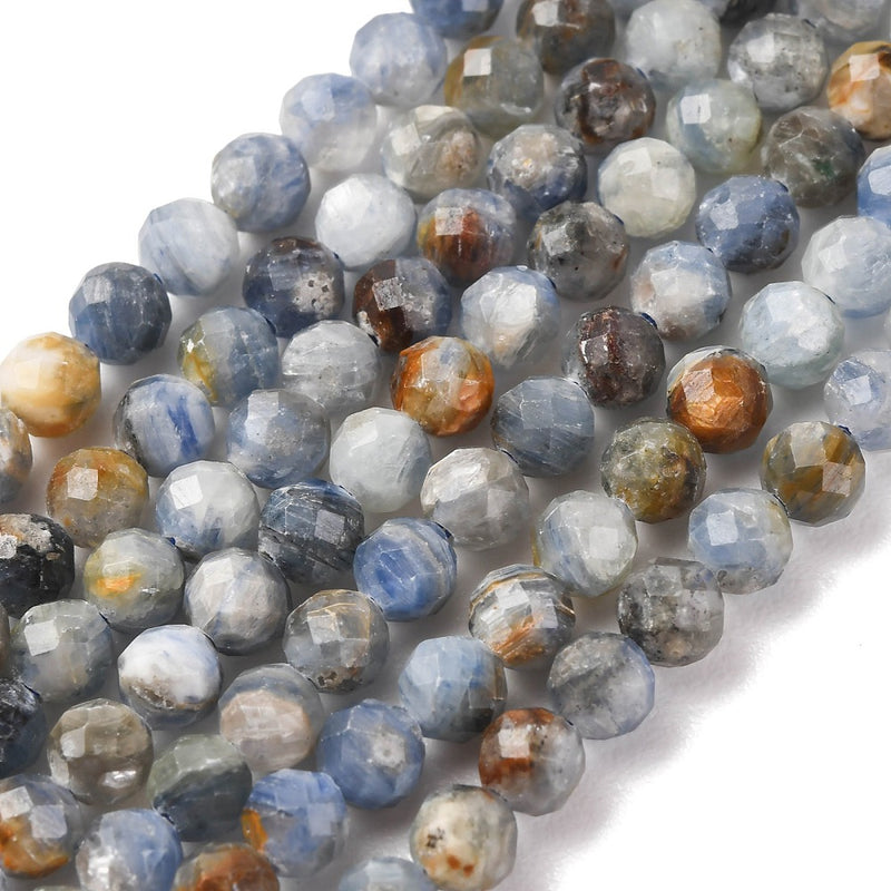 Naturlig Kyanite, facetterad, 5 mm, 1 sträng (14572))