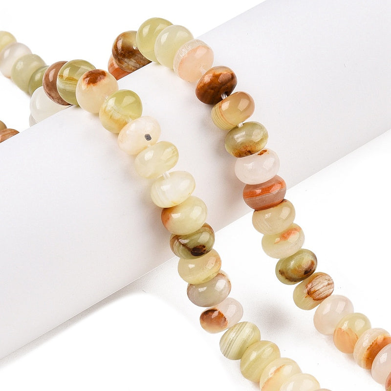 Naturlig Silkes Jade, rondeller, 8x5 mm, 1 sträng (14573)