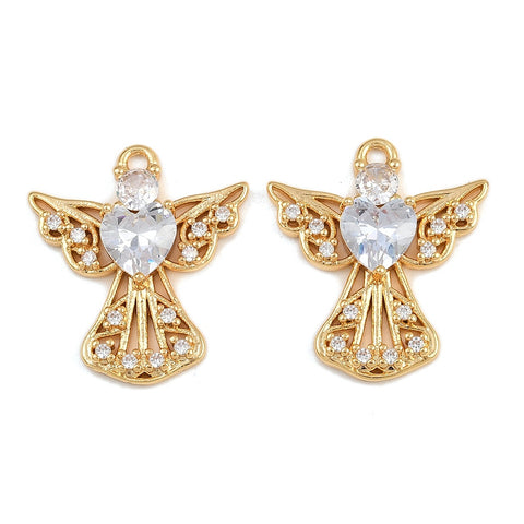 13950 Ängel Cubic Zirconia, 18K guldpläterad, 1 st