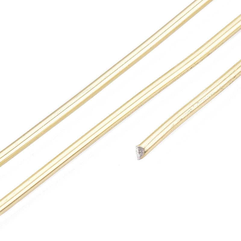 Aluminiumtråd, 1,5 mm, 5 m, Ljust guld, (14466)