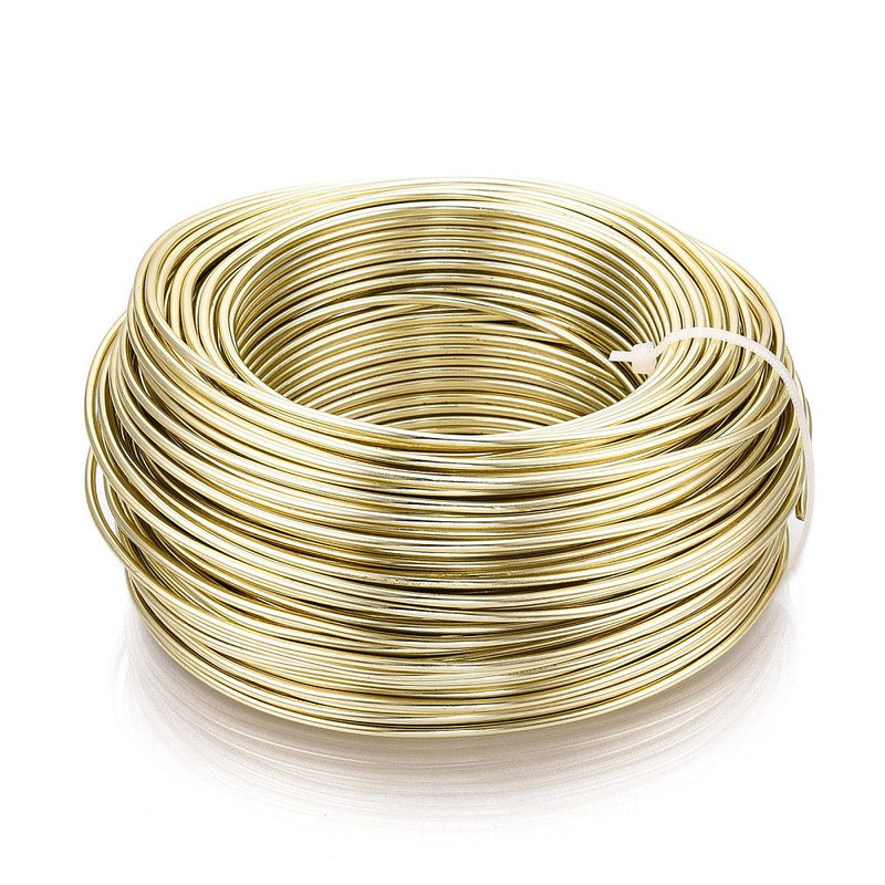 Aluminiumtråd, 1,5 mm, 5 m, Ljust guld, (14466)