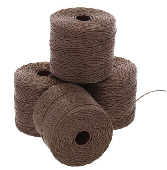 S-Lon pärltråd brun 0,5 mm, 70 m