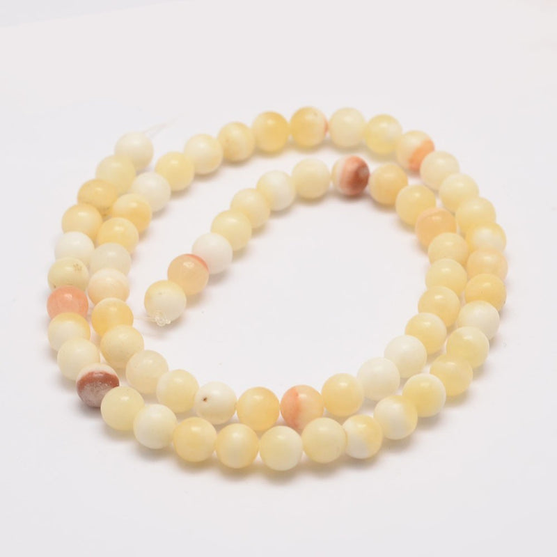 Naturlig Jade, 6-7 mm, 1 sträng (14481)