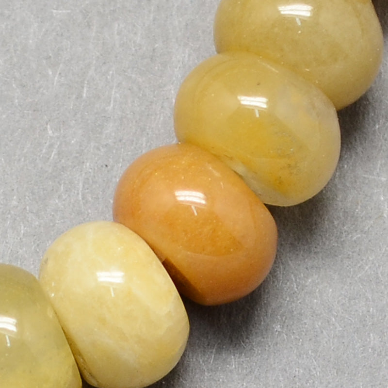 Naturlig Topas Jade, rondeller, 8x5 mm (14484)