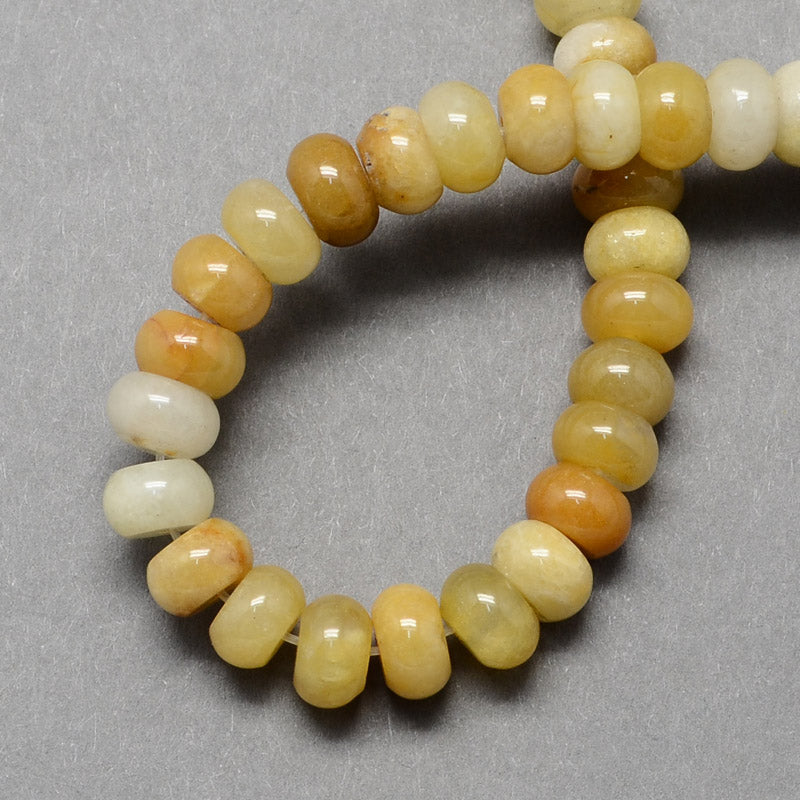 Naturlig Topas Jade, rondeller, 8x5 mm (14484)