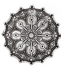 13876 Koftspänne 45x45 mm. Tibetsilver. 1 st