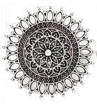 13879 Koftspänne 45x45 mm. Tibetsilver. 1 st.