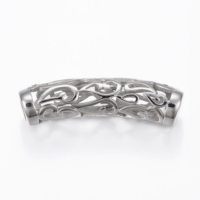 12307 Slider. Tub. 43x11 mm.  304 Rostfritt stål.1 st