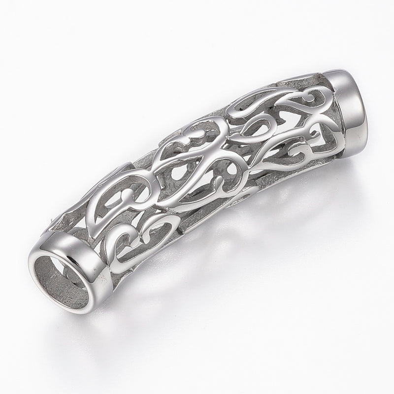 12307 Slider. Tub. 43x11 mm.  304 Rostfritt stål.1 st