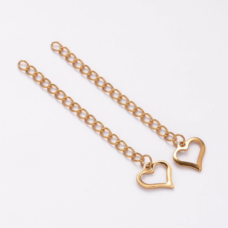 Förlängningskedja, Rostfritt stål, guld, 1 st, (12506)