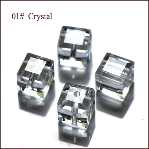 12531 Facetterade kristall kuber 4x4x4mm   1st