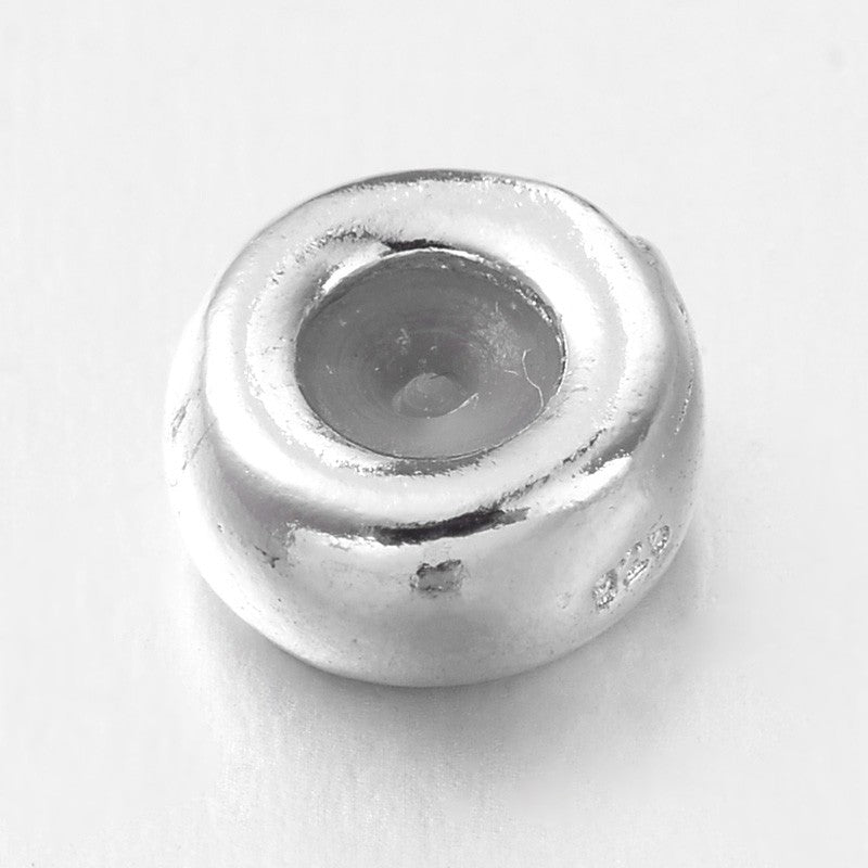 12552  925 Sterling silver donut 6x3mm,1st