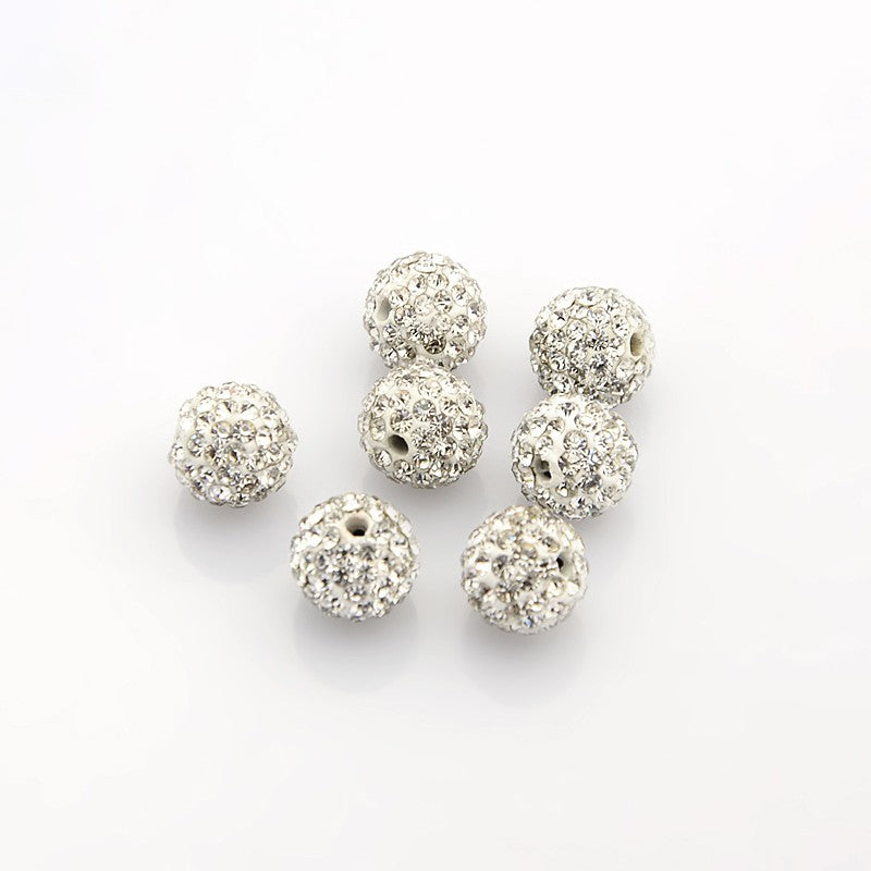 12638 Rhinestonepärla 8mm. vit