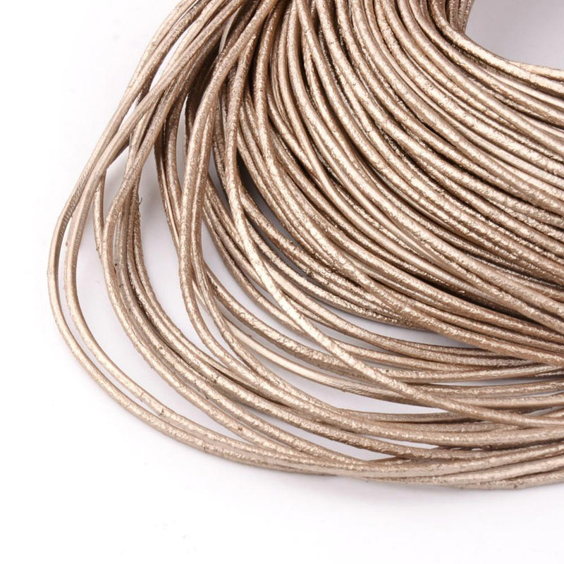 Läderband 1,5 mm, ljusbrun, 1 meter (12656)