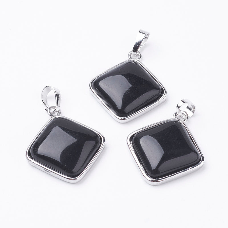 Agat, hänge, svart, 1 st, (12680)