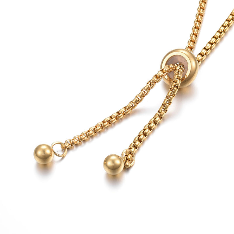 Justerbart armband, 304 rostfritt stål, guld 1st, 12741