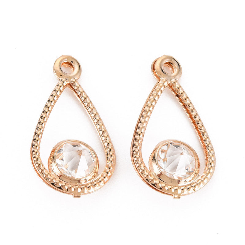 Hänge, Rhinestone, guld, 1 st, (12789)