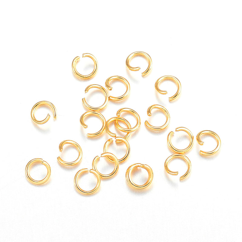 O-ringar, Rostfritt stål, guld, 4x0,6 mm, 20 st, (12850)