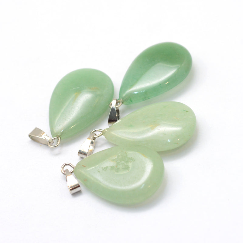 Grön Aventurine, hänge, 27x17x6 mm, 1st, (12874)