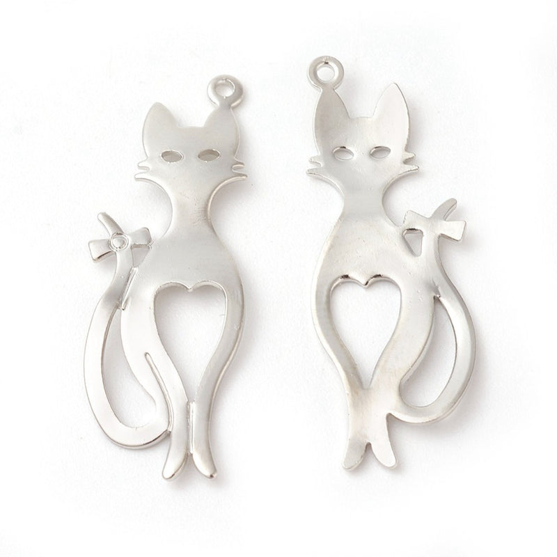 Katt, silver, 30x10x2 mm, 1st, (12900)