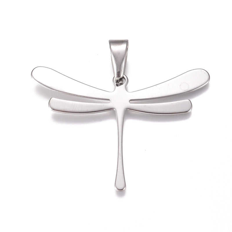 Trollslända i Rostfritt Stål, 32×45 mm, 1 st (12975)