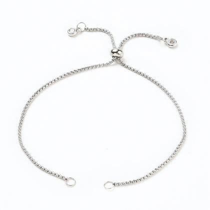 13062 Justerbart armband med Cubic Zirconia, 304 rostfritt stål,1 st