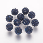 13079  Rhinestone pärla  8mm, mörk blå, 1 st