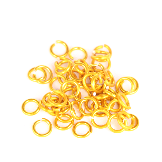 H037 Aluminiumringar 19ga  9/64". Orange.Matt  50 st el STORPACK