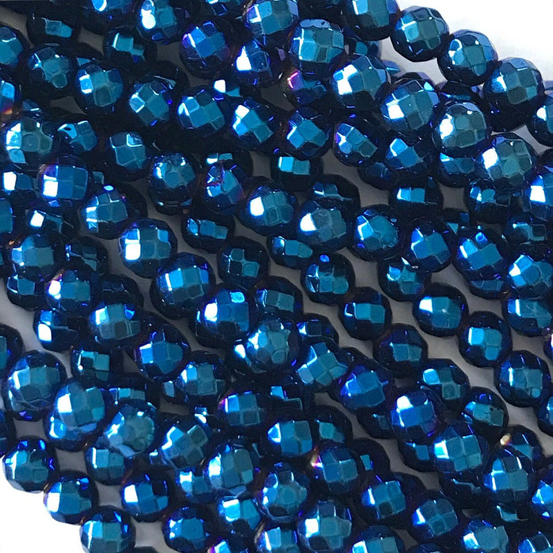 12146 Hematit facetterad, syntetisk, 3 mm 1 sträng