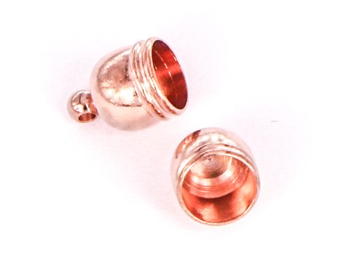 Ändhylsor, Rosé, 7 mm, 10 st, (D080)