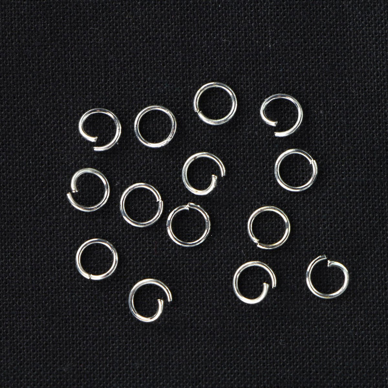 O-ringar silverfärgade, 5x0,7 mm.,  100 st, (D005)