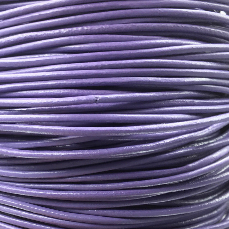 F040 Lädersnöre lila, 2 mm, 1 m