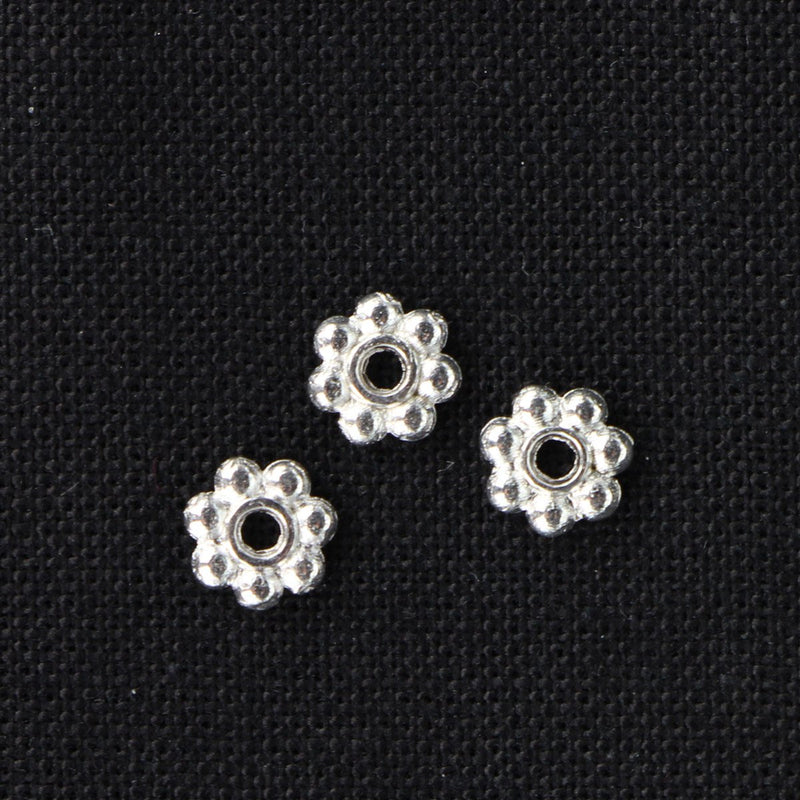 Mellandel tibet silver, 6x1,5 mm, 50 st, (D002)